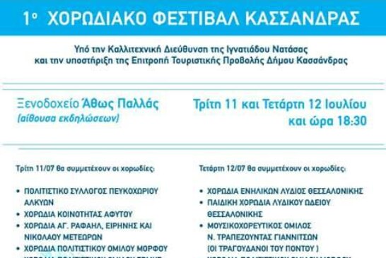 1o Χορωδιακό Φεστιβάλ Κασσανδρας